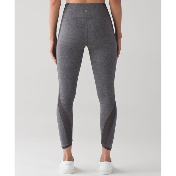 Lululemon Gray/Heathered Black Featherlight Tight Luxtreme T60416 Size 6 - Picture 1 of 9